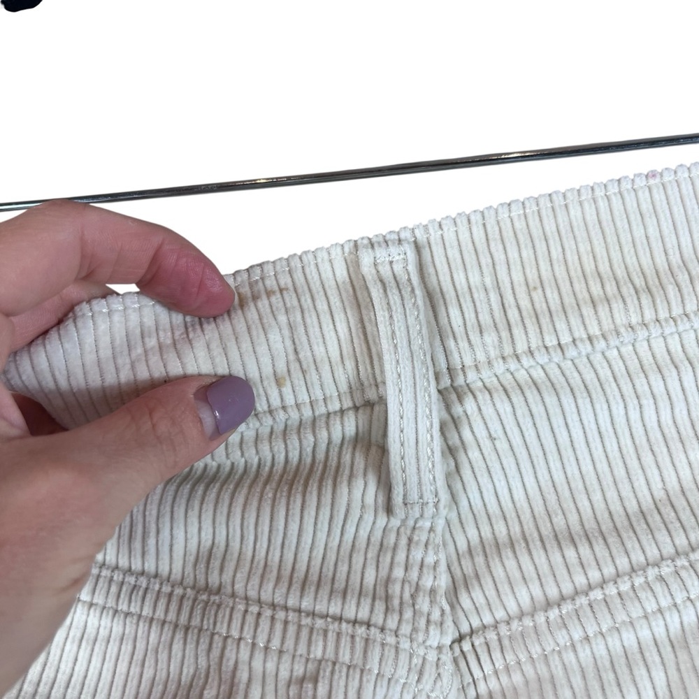 Levi's | Premium Ribcage Straight Ankle Corduroy Pants Cream Beige Boho Prep 31 - Picture 6 of 11